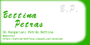 bettina petras business card